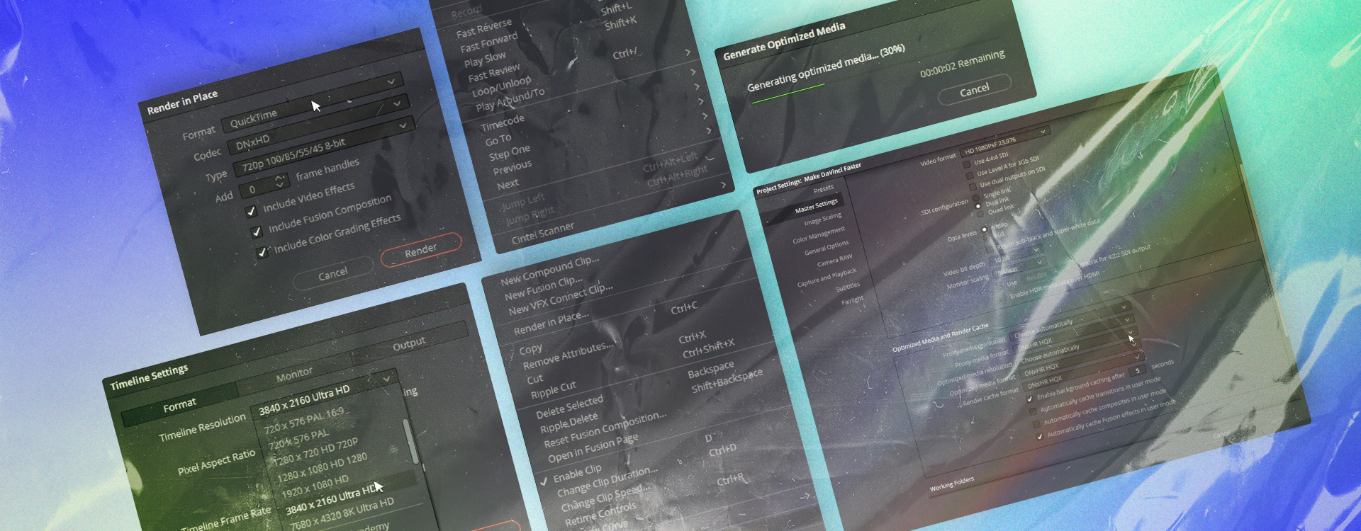 how to make davinci resolve run faster