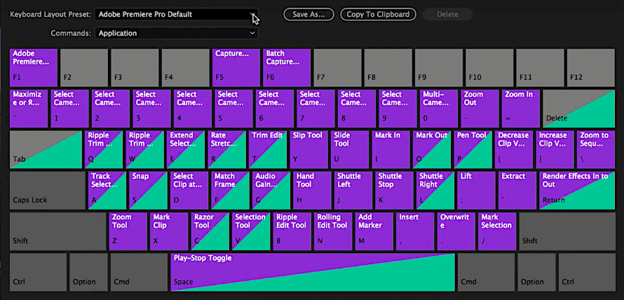 Changing Premiere Pro keyboard Shortcuts Just Got Way Easier